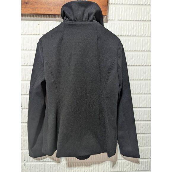 iNC International Concepts Women's Black Solid Ruffle Neck Blazer Jacket Size PS - Picture 4 of 7